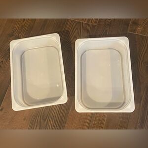 Lot of Two IKEA Trofast White Storage Bins- Clear